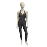 Gray Halter One Piece